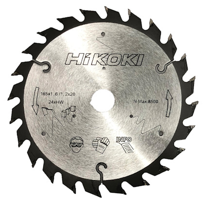 SÅGKLINGA 165X1,6 24T 20MM HÅL HIKOKI 20MM HÅL