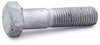 Sexkantsskruv med gängad del och en slät, silverfärgad yta.