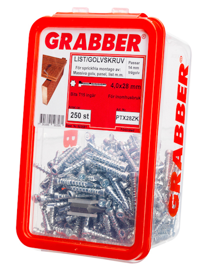 LIST/GOLVSKRUV GRABBER 4,0X28 FZB BORRSPETS BITS T15