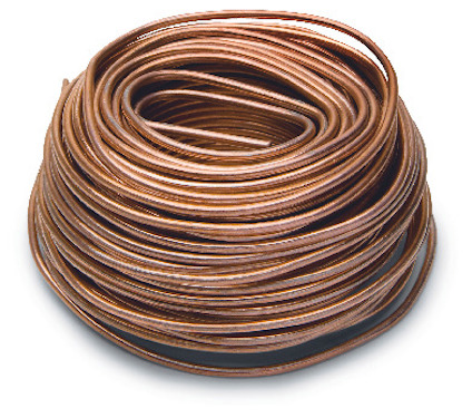 Spole av mjukglödgad koppartråd i flera lager.