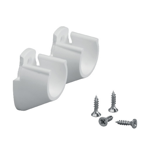 KLÄDSTÅNGSHÅLLARE VÄGG/VÄ GG VIT - ELFA