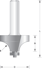 AVRUNDNINGSFRÄS 44,5MM M/STYRN HIKOKI 8MM SKAFT HÅRDMETALL - HiKOKI Power Tools